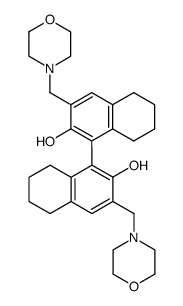 (S)-5,5',6,6',7,7',8,8'-octahydro-3,3'-bis(4-morpholinylmethyl)-[1,1'-binaphthalene]-2,2'-diol Structure