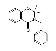 2,2-dimethyl-3-(4-pyridylmethyl)-4-oxo-4H-1,3-benzoxazine结构式