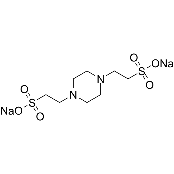 1,4-哌嗪二乙磺酸二钠盐结构式