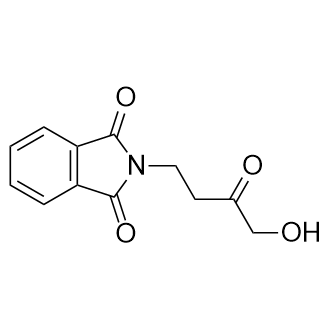 2-(4-羟基-3-氧代丁基)异吲哚啉-1,3-二酮结构式