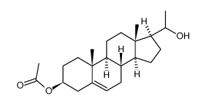 3β-acetoxypregn-5-en-20α-ol Structure