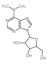9H-Purin-6-amine, 9-b-D-arabinofuranosyl-N,N-dimethyl- Structure
