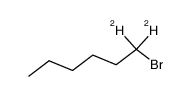 1-bromo-1,1-dideuteriohexane结构式