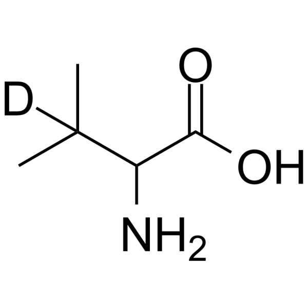 DL-缬氨酸-D1结构式