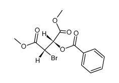 (2S,3S)-2-Benzoyloxy-3-brom-bernsteinsaeuredimethylester Structure