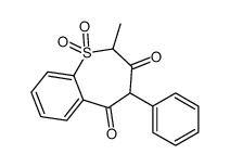 2-methyl-1,1-dioxo-4-phenyl-1λ6-benzothiepine-3,5-dione结构式