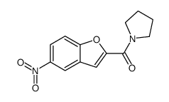 (5-硝基-2-苯并呋喃)-1-吡咯烷甲酮结构式