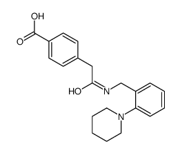 4-[2-oxo-2-[(2-piperidin-1-ylphenyl)methylamino]ethyl]benzoic acid Structure
