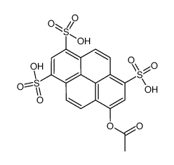 8-acetyloxypyrene-1,3,6-trisulfonic acid Structure