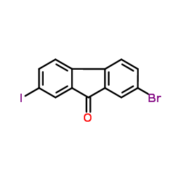 2-溴-7-碘-9H-芴-9-酮结构式