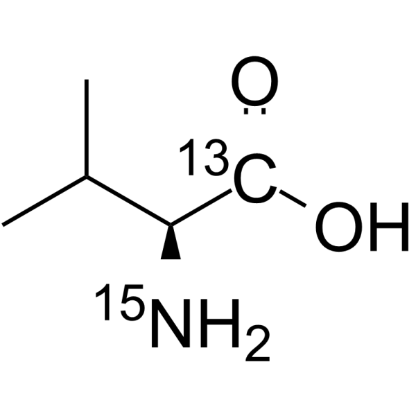 L-缬氨酸 1-13C,15N结构式