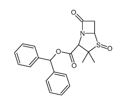 (2S,5R)-Benzhydryl 3,3-dimethyl-7-oxo-4-thia-1-azabicyclo[3.2.0]heptane-2-carboxylate 4-oxide structure