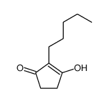 3-hydroxy-2-pentylcyclopent-2-en-1-one Structure