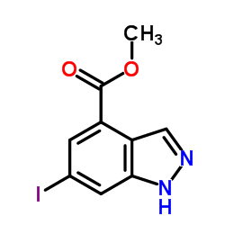6-碘(1H)-4- 吲唑甲酸甲酯结构式