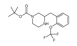 3-[[2-(三氟甲氧基)苯基]甲基]-1-哌嗪羧酸-1,1-二甲基乙酯结构式