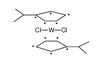 BIS(ISOPROPYLCYCLOPENTADIENYL)TUNGSTEN DICHLORIDE结构式