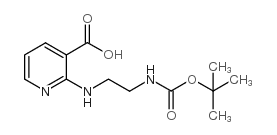 2-(2-叔丁氧基羰基氨基乙基氨基)-烟酸结构式