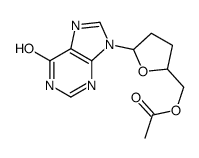 [5-(6-Oxo-1,6-dihydro-9H-purin-9-yl)tetrahydro-2-furanyl]methyl a cetate Structure