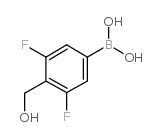 (3,5-二氟-4-(羟甲基)苯基)硼酸结构式