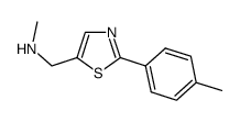 Methyl-(2-p-tolyl-thiazol-5-ylmethyl)-amine结构式