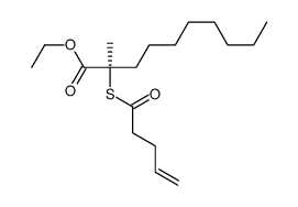 ethyl (2R)-2-methyl-2-pent-4-enoylsulfanyldecanoate结构式
