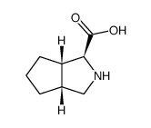 (1S,3AR,6AS)-八氢环戊二烯并[C]吡咯-1-羧酸结构式