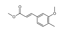 3-(3-methoxy-4-methyl-phenyl)acrylic acid methyl ester结构式