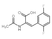 2-乙酰氨基-3-(2,5-二氟苯基)-丙烯酸结构式