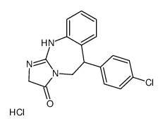 6-(4-chlorophenyl)-2,5,6,11-tetrahydroimidazo[2,1-b][1,3]benzodiazepin-3-one,hydrochloride Structure