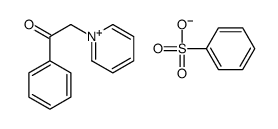 benzenesulfonate,1-phenyl-2-pyridin-1-ium-1-ylethanone结构式