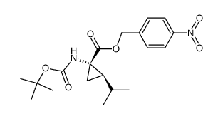 (1S,2R)-1-tert-Butoxycarbonylamino-2-isopropyl-cyclopropanecarboxylic acid 4-nitro-benzyl ester Structure