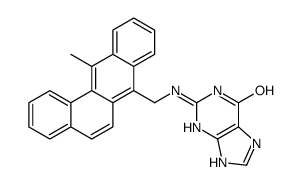 2-[(12-methylbenzo[a]anthracen-7-yl)methylamino]-3,7-dihydropurin-6-one结构式