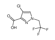 4-Chloro-1-(2,2,2-trifluoroethyl)pyrazole-3-carboxylic acid Structure