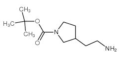 3-(2-氨基乙基)吡咯烷-1-羧酸叔丁酯结构式