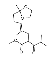 2,2-(1,2-Ethanediyldioxy)-8-methoxycarbonyl-6,10-dimethyl-9-oxo-5-undecene Structure