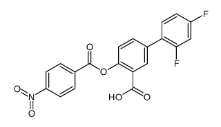 2,4-二氟-4-(4-硝基苯甲酰基氧基)联苯-3-羧酸结构式