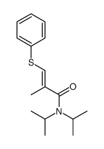 2-methyl-3-phenylsulfanyl-N,N-di(propan-2-yl)prop-2-enamide结构式