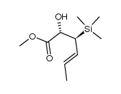 (2S,3S,E)-methyl 2-hydroxy-3-(trimethylsilyl)hex-4-enoate Structure