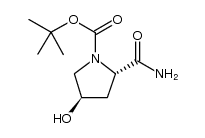 (2S,4R)-1-BOC-2-氨基甲酰基-4-羟基吡咯烷结构式