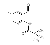 N-(5-氟-3-甲酰基吡啶-2-基)新戊酰胺结构式