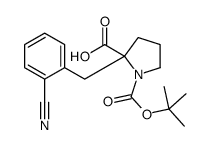 (R)-1-(TERT-BUTOXYCARBONYL)-2-(2-CYANOBENZYL)PYRROLIDINE-2-CARBOXYLIC ACID Structure