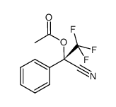 (S)-1-cyano-2,2,2-trifluoro-1-phenylethyl acetate Structure