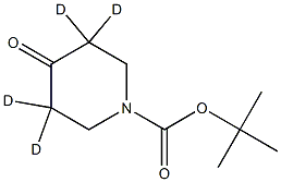 4-哌啶酮-3,3,5,5- D4-N-叔BOC结构式