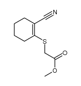 methyl-S-(2-cyanocyclohex-1-enyl)sulfanylacetate结构式