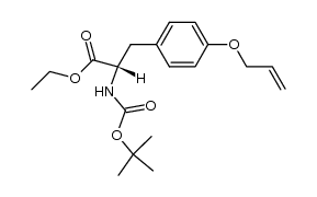 (S)-Ethyl 3-(4-(allyloxy)phenyl)-2-((tert-butoxycarbonyl)amino) propanoate结构式