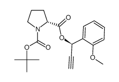(R)-1-tert-butyl 2-((R)-1-(2-methoxyphenyl)prop-2-yn-1-yl)pyrrolidine-1,2-dicarboxylate结构式
