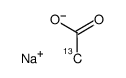 乙酸钠-2-((¹³C))结构式