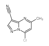 7-氯-5-甲基吡唑并[1,5-a]嘧啶-3-甲腈结构式