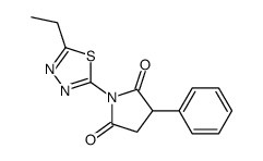 1-(5-ethyl-1,3,4-thiadiazol-2-yl)-3-phenyl-pyrrolidine-2,5-dione结构式