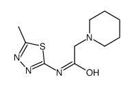 N-(5-methyl-1,3,4-thiadiazol-2-yl)-2-piperidin-1-ylacetamide结构式